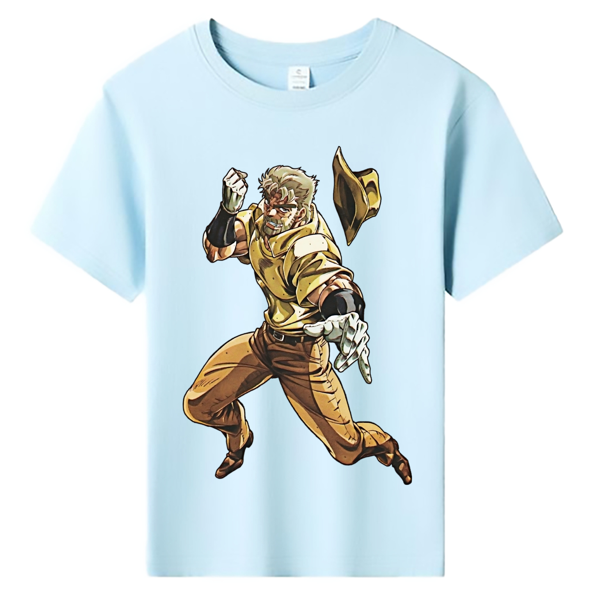 （画像用） ジョジョの奇妙な冒険 ジョセフ?ジョースター JoJo's Bizarre Adventure Joseph Joestar 綿100％キッズTシャツ（フロントプリント）